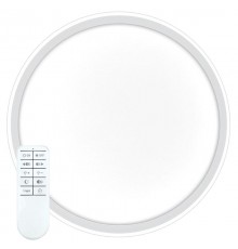 Светильник светодиодный управляемый с пультом 80W, Max. 5600Lum, 3000К-6500K, IP20, белый AL5800 RING  41556  FERON