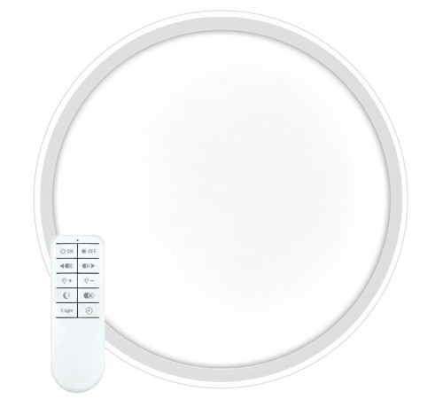 Светильник светодиодный управляемый с пультом 80W, Max. 5600Lum, 3000К-6500K, IP20, белый AL5800 RING  41556  FERON