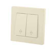 Выключатель на 2 направления 2 кл. 10А сл. кость "Сенеж"   SQ1816-0116  TDM