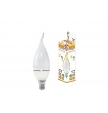 Лампа светодиодная WFС37-7 Вт-230 В -4000 К-E14 (свеча на ветру) Народная  SQ0340-0190  TDM