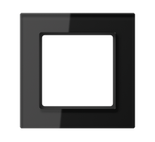 Рамка для вертикальной и горизонтальной установки, 1 пост; стекло; черный; A CREATION  AC581GLSW  Jung