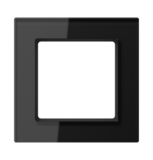 Рамка для вертикальной и горизонтальной установки, 1 пост; стекло; черный; A CREATION  AC581GLSW  Jung