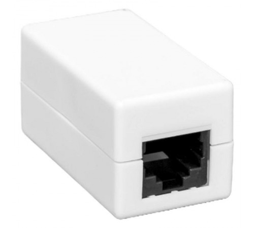 Адаптер проходной TERACOM PRO Cat.6 неэкранированный RJ45-RJ45 белый  TRP-INLC-2RJ45-6UTP-WH  EKF