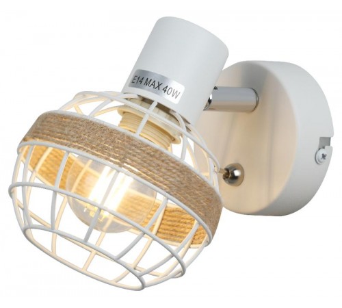 Светильник настенно-потолочный спот Anselma 7034-701 1 x E14 40 Вт поворотный с выключателем  Б0051974  Rivoli