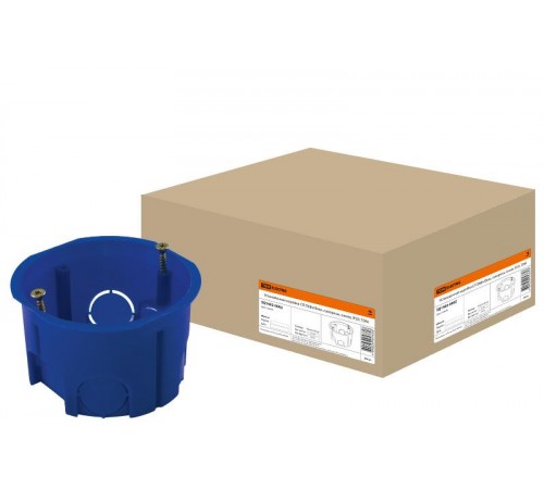 Коробка установочная 68х45 с саморезами  SQ1402-0002  TDM