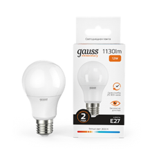 Лампа светодиодная LED 12Вт E27 220В 2700К Elementary A60  23212  Gauss