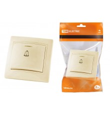 Кнопка звонковая с подсветкой 6А сл. кость "Таймыр"  SQ1814-0110  TDM