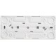 Этюд Белый О/У Розетка 3-ая с заземлением со шторками 16А 250B  PA16-012B  SE