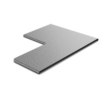 Крышка к переходу прямому правому 400х100, толщ. 0,7 мм, Сендзимир цинк, 022841  КРПП-400х100-0,7-СЦ   Ostec