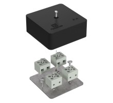 Коробка огнестойкая для кабель-канала 40-0450-FR6.0-8 Е15-Е120 RAL9005 75х75х30 (87 шт/кор) черная  40-0450-9005-FR6.0-8  Промрукав