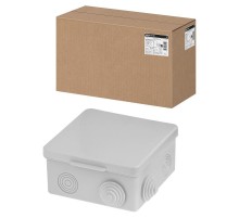 Распаячная коробка ОП для прямого монтажа 100х100х55 мм, крышка, IP54, 8 вх.  SQ1401-7113  TDM