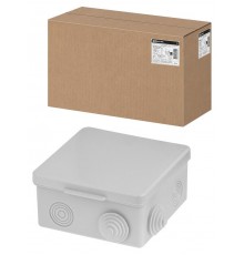 Распаячная коробка ОП для прямого монтажа 100х100х55 мм, крышка, IP54, 8 вх.  SQ1401-7113  TDM