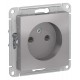 AtlasDesign Алюминий Розетка без заземления, 16А, механизм  ATN000341  SE