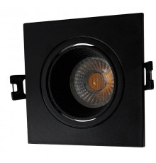 Светильник светодиодный встраиваемый DK3071-BK , IP20, 10Вт, GU5.3, LED, черный/черный, пластик  DK3071-BK  DENKIRS