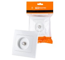 Розетка телевизионная типа F (SAT) белая "Таймыр"  SQ1814-0032  TDM