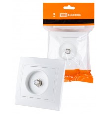 Розетка телевизионная типа F (SAT) белая "Таймыр"  SQ1814-0032  TDM