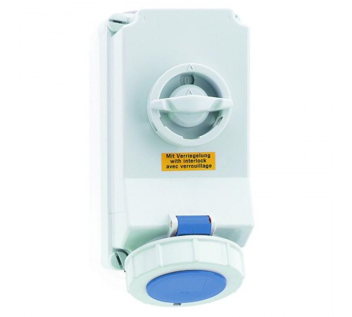 Розетка настенная с блокировкой 32А 3р 6h 250v IP67 16104 I 16104-Bals I Bals