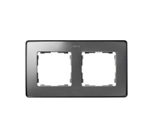 Simon 82 Рамка декоративная, 2 поста, Select, S82 Detail, алюминий-графит  8201620-293  Simon