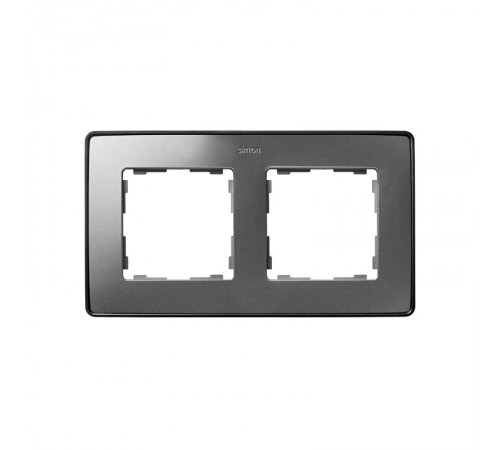 Simon 82 Рамка декоративная, 2 поста, Select, S82 Detail, алюминий-графит  8201620-293  Simon