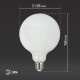 Лампа светодиодная F-LED G125-15w-827-E27 OPAL (филамент, шар опал, 15Вт, тепл, E27)  Б0047038  ЭРА
