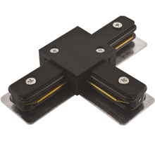 Коннектор для накладного шинопровода PTR CT-BL черный T-образный  5010857  Jazzway