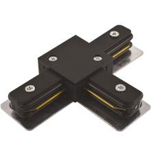Коннектор для накладного шинопровода PTR CT-BL черный T-образный  5010857  Jazzway