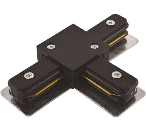 Коннектор для накладного шинопровода PTR CT-BL черный T-образный  5010857  Jazzway