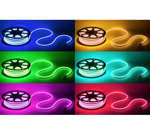 Лента светодиодная неоновая N5050-72-IP67-220V-20m-RGB  Б0053983  ЭРА