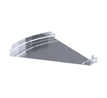 Угол горизонтальный изменяемый 0-45 градусов Стандарт INOX (AISI 316) 500х50  PR16.3629  Промрукав