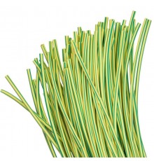 Термоусаживаемая трубка ТУТ нг 8/4 желто-зеленая EKF PROxima  tut-8-yg-1m  EKF