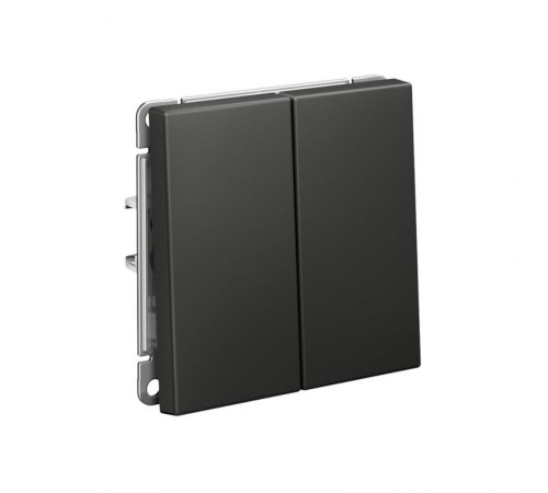 ArtGallery Базальт  Выключатель кнопочный 2-клавишный, сх.2, 10А, механизм  GAL001417  SE