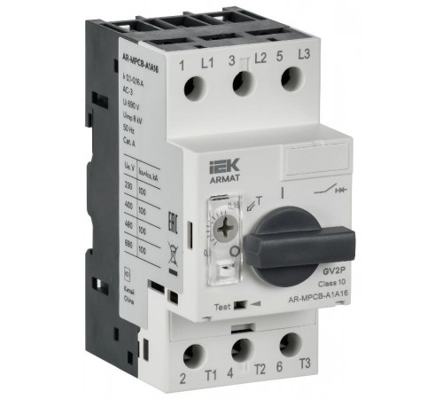 ARMAT Автоматический выключатель защиты двигателя A1 GV2P 0,1-0,16А  AR-MPCB-A1A16  IEK