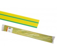 Термоусаживаемая трубка ТУТнг 25/12,5 желто-зеленая по 1м (50 м/упак)  SQ0518-0266  TDM