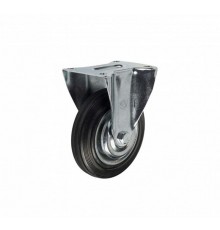 Колесо промышл. неповорот. стал.обод с  резин шиной и роликоподшип., площадка, D100  - накл. Tech  151212  Tech-KREP