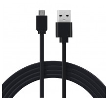 USB кабель универсальный microUSB шнур плоский 1 м черный  18-4270  REXANT