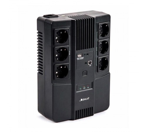 SKAT-UPS 800 AI ИБП 220В 480Вт 1АКБ 9Ач внутр. меандр. стаб-ция напр-я. 6 выходов  452  Бастион