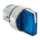 Механизм исполнительный переключателя ХB4 синий на 3 положения с фиксацией, с подсветкой с короткой ручкой IP65  XB4BD3FL-B-65  EKF
