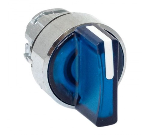 Механизм исполнительный переключателя ХB4 синий на 3 положения с фиксацией, с подсветкой с короткой ручкой IP65  XB4BD3FL-B-65  EKF