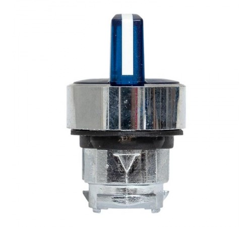 Механизм исполнительный переключателя ХB4 синий на 3 положения с фиксацией, с подсветкой с короткой ручкой IP65  XB4BD3FL-B-65  EKF