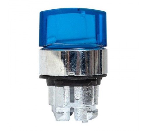 Механизм исполнительный переключателя ХB4 синий на 3 положения с фиксацией, с подсветкой с короткой ручкой IP65  XB4BD3FL-B-65  EKF