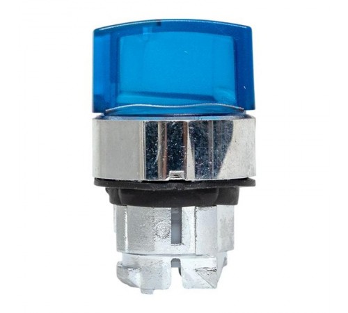 Механизм исполнительный переключателя ХB4 синий на 3 положения с фиксацией, с подсветкой с короткой ручкой IP65  XB4BD3FL-B-65  EKF