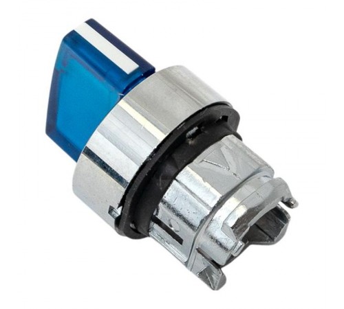 Механизм исполнительный переключателя ХB4 синий на 3 положения с фиксацией, с подсветкой с короткой ручкой IP65  XB4BD3FL-B-65  EKF