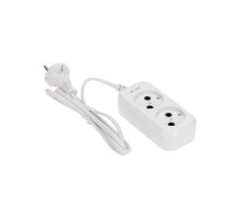 Удлинитель 2 гнезда, 1,5м, 2х0,75мм, б/з, белый  13-4200  PROconnect