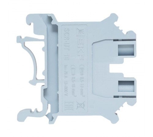 Клеммная колодка винтовая 10 UT серая  scr-ut-10-g  EKF