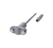 Держатель фасадный сборный для прута 6-10 мм длина 160 мм, дюбель, полимерный зажим   SQ2402-3122  TDM