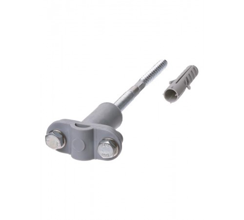 Держатель фасадный сборный для прута 6-10 мм длина 160 мм, дюбель, полимерный зажим   SQ2402-3122  TDM