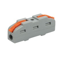 Клемма СМК 222-421 проходная 1 полюс (0,08-4 мм), серая (50 шт./уп.)  07-5240  REXANT