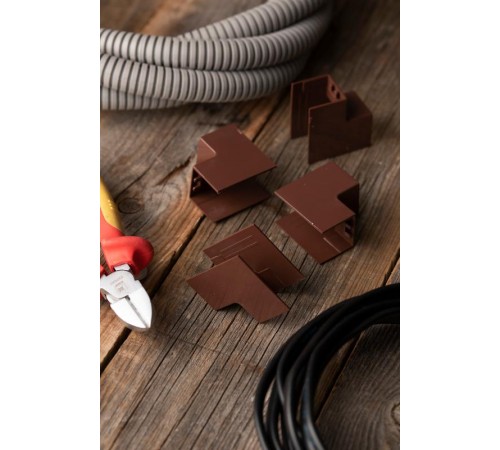 Угол внутренний (25х25) (4 шт) Plast EKF PROxima  под темное деревоibd-25-25x4EKF