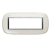 Axolute декоративные накладки в форме эллипса, прозрачные, цвет белая карамель, на 6 модулей  HB4806DB  Legrand