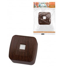 Розетка TФ (RJ-11) открытой установки IP20, венге "Дача" Народная  SQ1824-0072  TDM